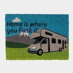Quest Heavy Duty Coir 'Home Is Where You Park It' Mat