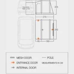 Vango Kilda Low Driveaway Van Awning -Outdoor Camping Store go 331017 e