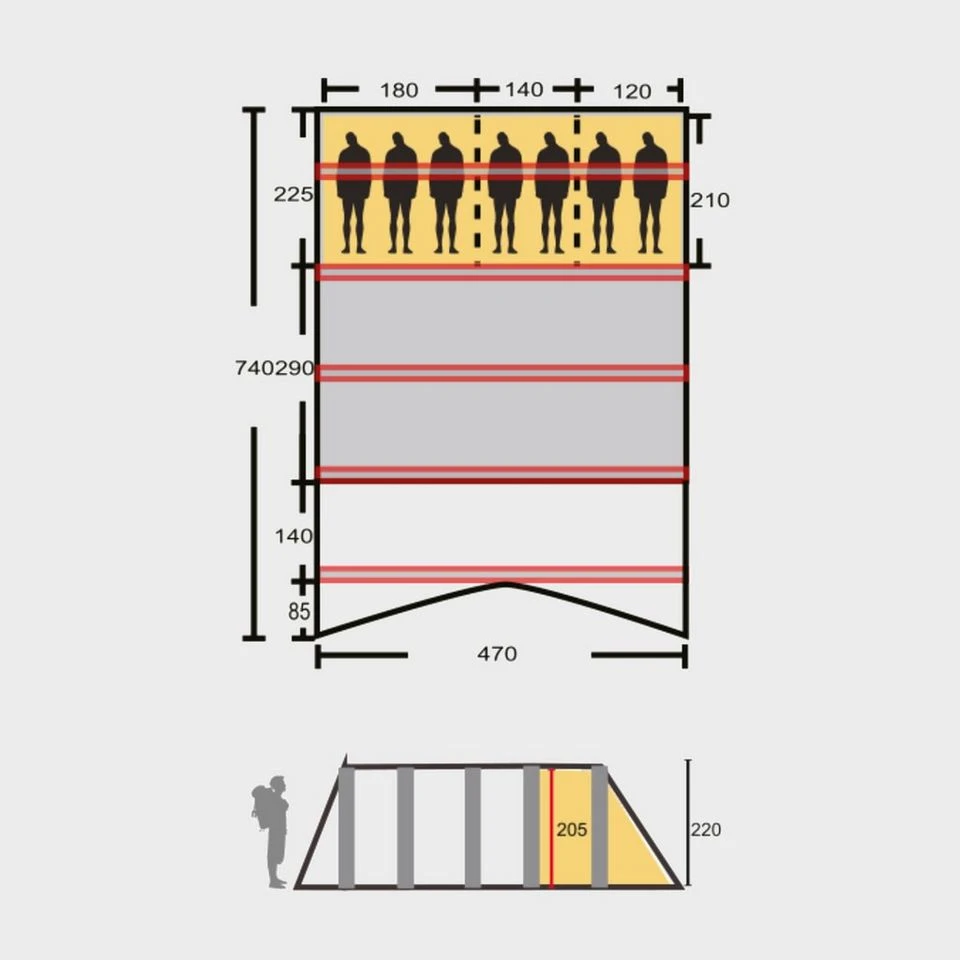 Horizon 700 Air Nightfall Tent 2 Horizon 700 Air Nightfall Tent - Image 2